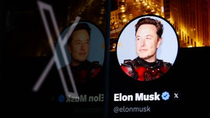 Un capture faite en juillet 2024 du compte du milliardaire Elon Musk sur le réseau social X (ex-Twitter), qu'il a racheté en 2022. (JAKUB PORZYCKI / NURPHOTO)