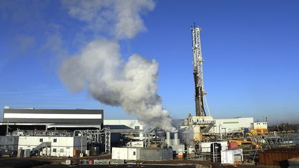 Une centrale géothermique à Reichstett (Bas-Rhin), le 18 novembre 2020. (FREDERICK FLORIN / AFP)