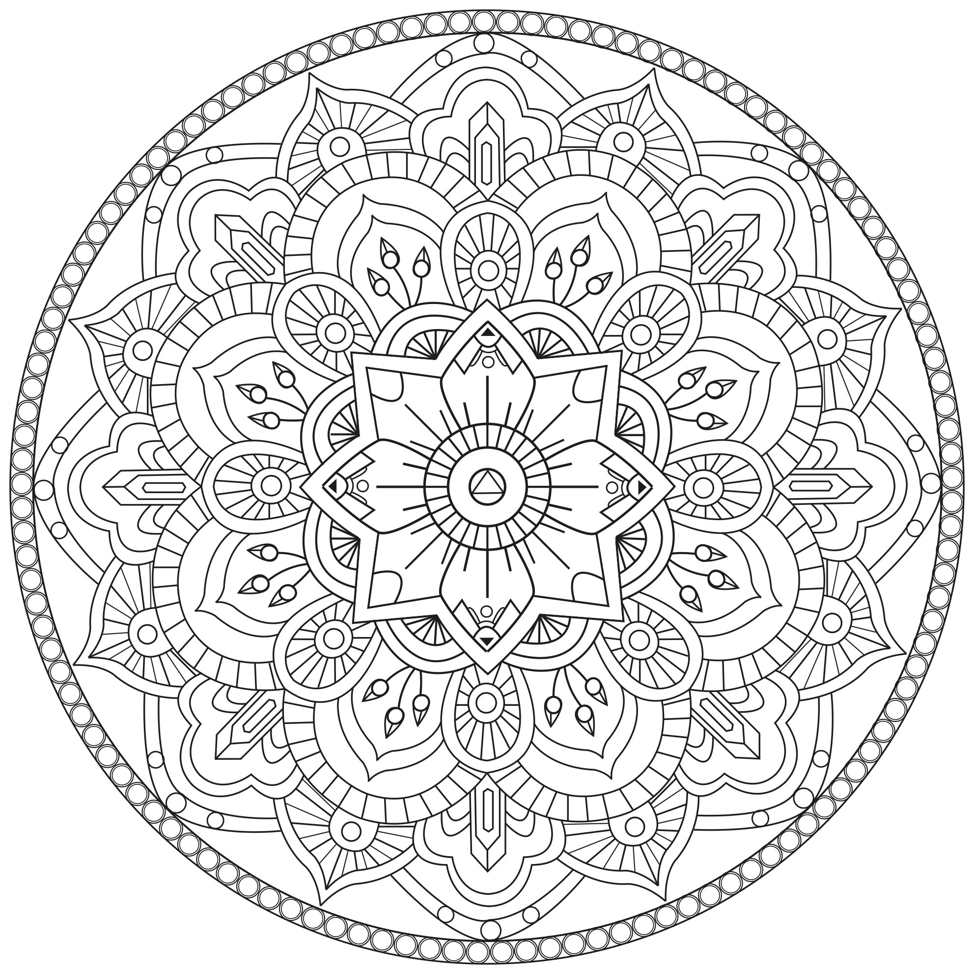 Difficult Mandalas (for adults) : Mandala inspired by the lightness of summer