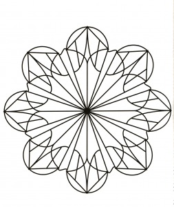 Mandala With Eight Rounded Ends