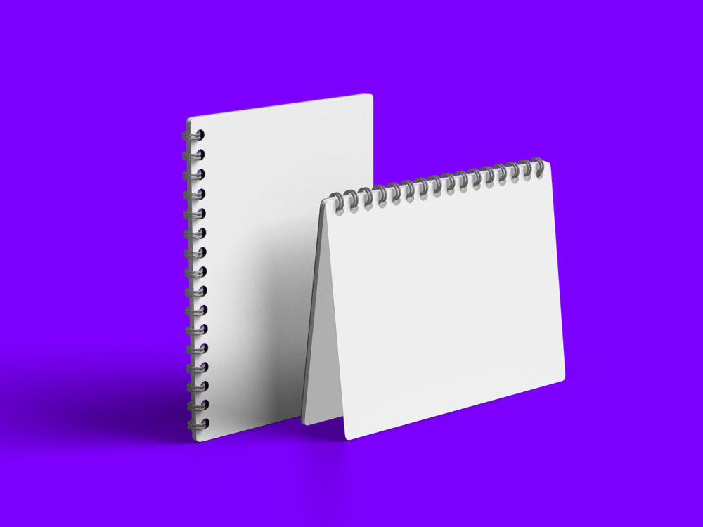 Spiral A6 Notebook PSD Mockup – Free Mockup