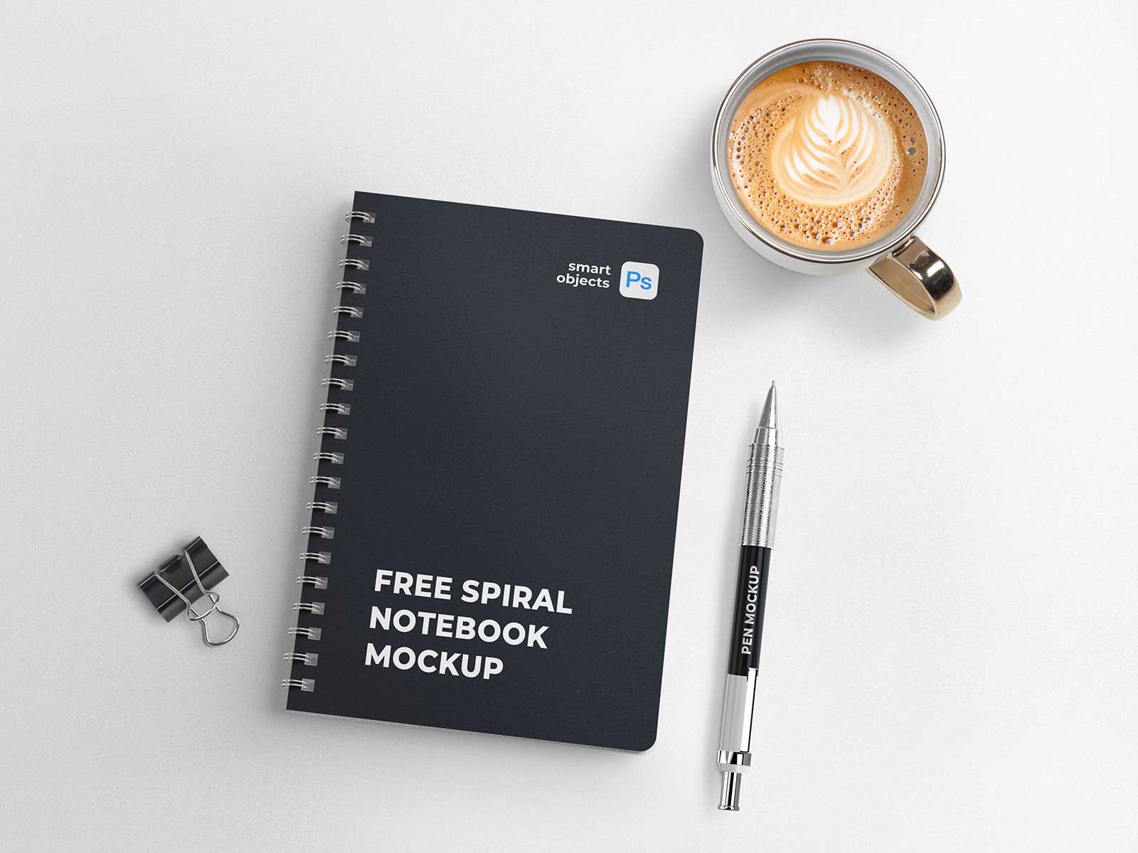 Free Spiral Notebook Mockup | The Free Mockup