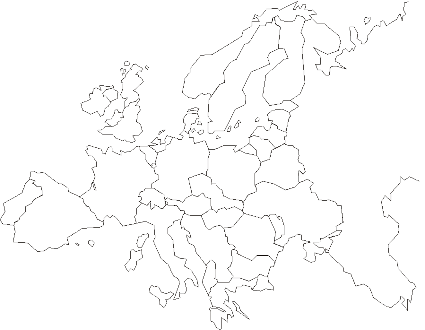 Blank Europe Map Outline Printable