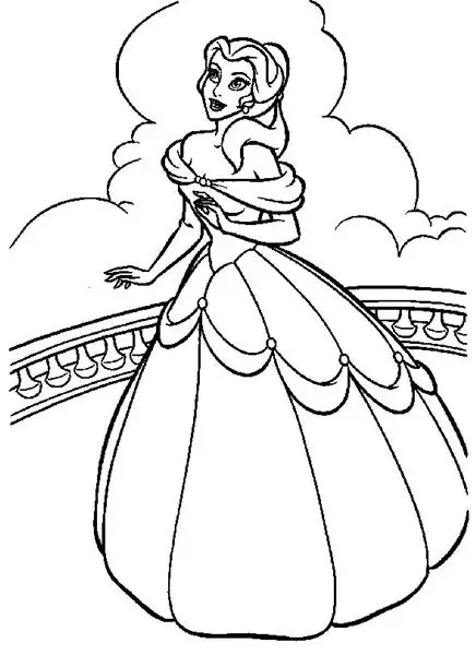 Princess Belle Coloring Pages