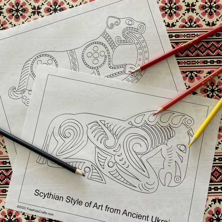 Ancient Ukrainian Scythian Coloring Pages