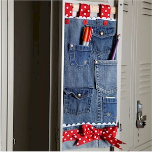 Recycled Jeans Locker Organizer