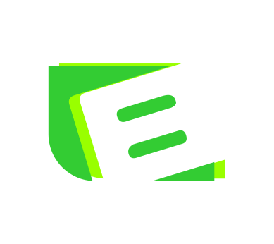 b and e letter transparent green logo #108