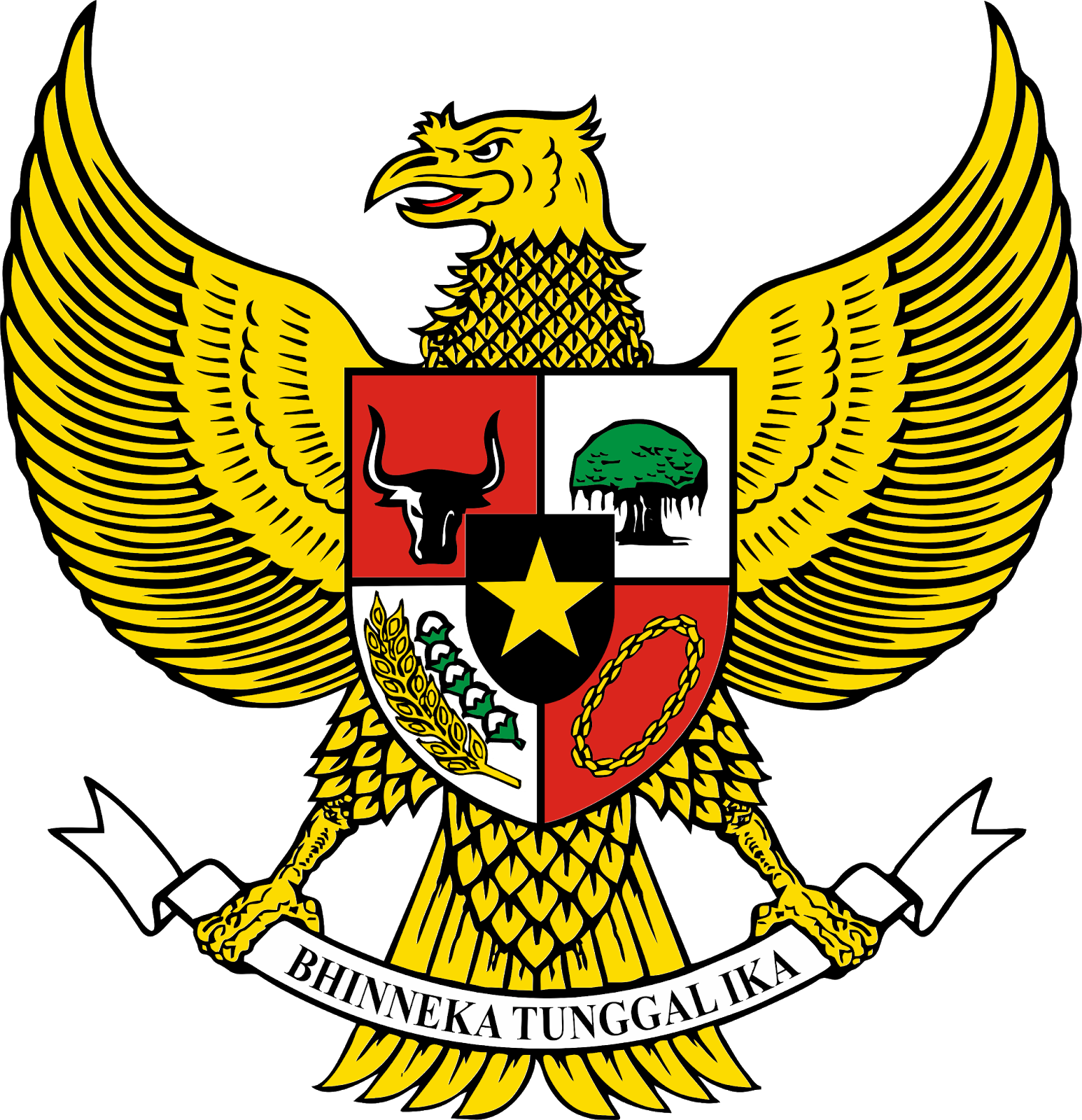 Garuda Pancasila Coat Of Arms Indonesia Transparent Png Stickpng ...