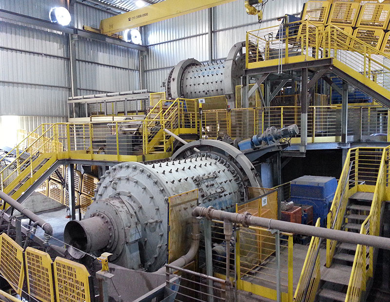 wet limestone mill inside the power plant