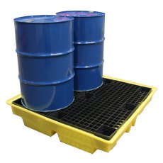 4 Drums Spill Pallet - Low Profile - BP4L