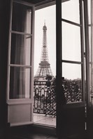 Eiffel Tower through French Doors Fine Art Print