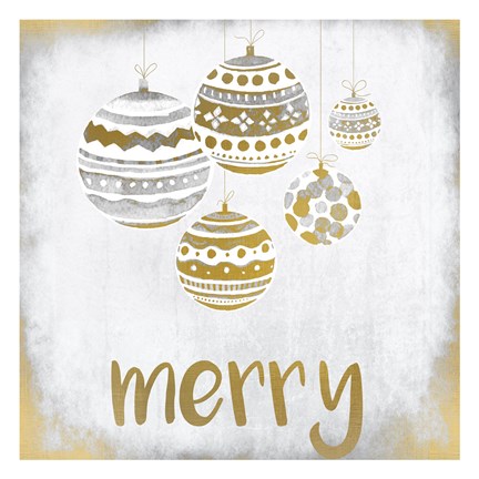 Framed Merry Christmas ornament Print