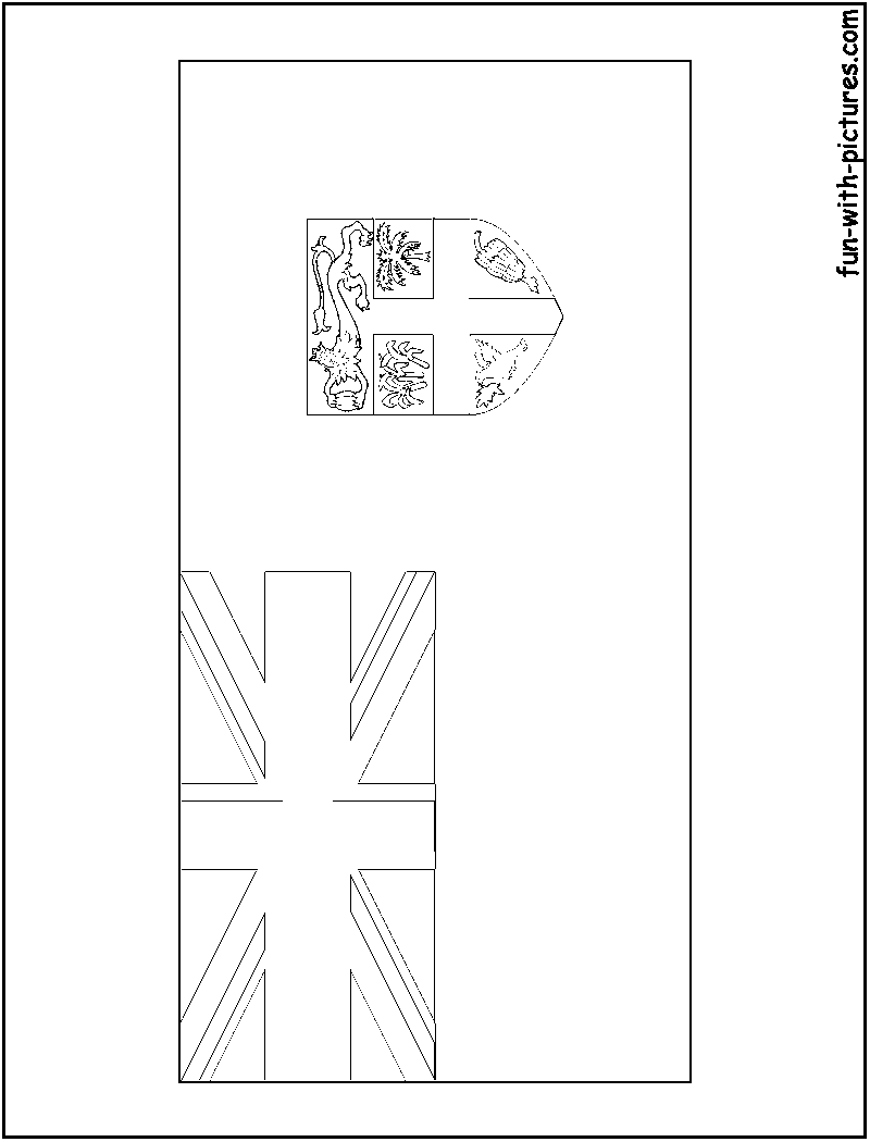 Fiji Flag Coloring Page