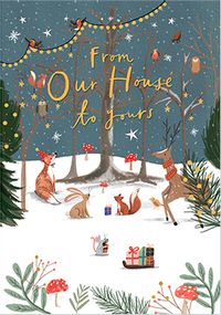 Tap to view Our House to Yours Winter Animals Christmas Card