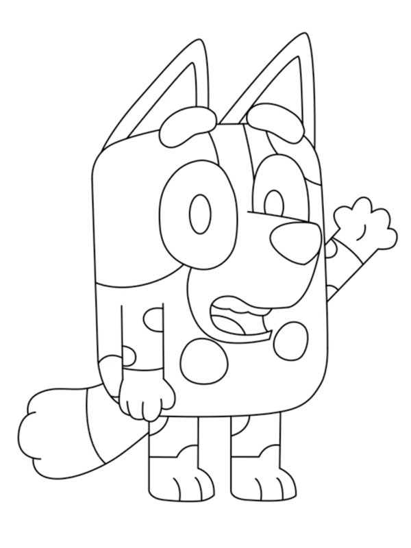 Muffin Bluey Coloring Page - Funny Coloring Pages