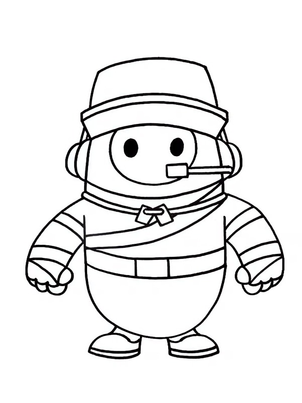 Scout Fall Guys Coloring Page - Funny Coloring Pages