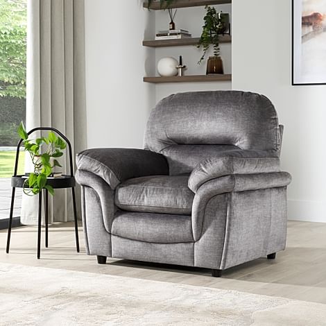 Anderson Armchair, Grey Aura Velvet