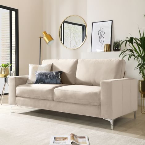 Baltimore 3 Seater Sofa, Champagne Classic Velvet