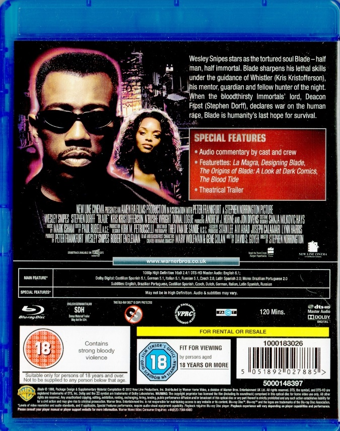 Blade Blu Ray