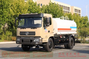 210 hp water tanker truck production and export manufacturers-12 square volume green sprinkler truck – Dongfeng 4*2 sprinkler truck