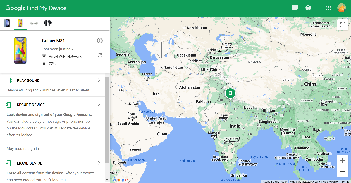 Step 3: Find My Device will establish contact with your phone and show its current location on the map. Top 2 ways to track a Samsung phone when it is switched off