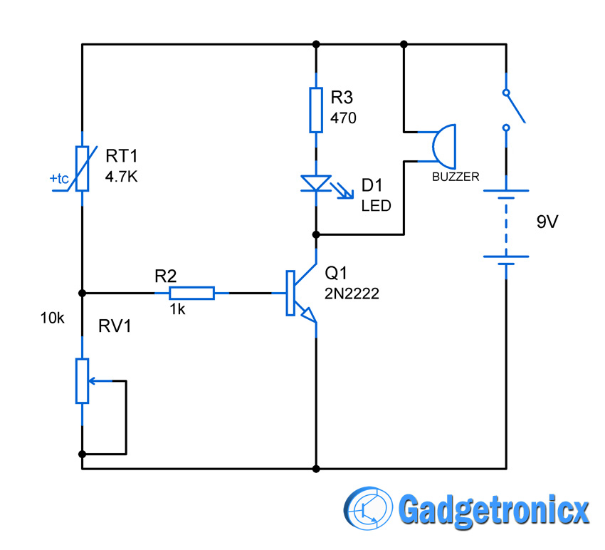 Digital Temperature Sensor Circuit Diagram