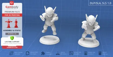 Chubby, stylized Wolverine model in dynamic pose for 3D printing.