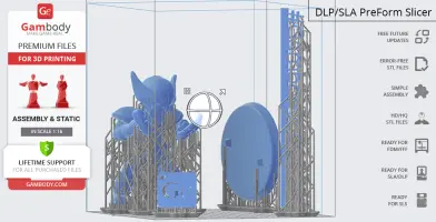 Chubby Wolverine 3D model with support structures, ready for printing in STL format.