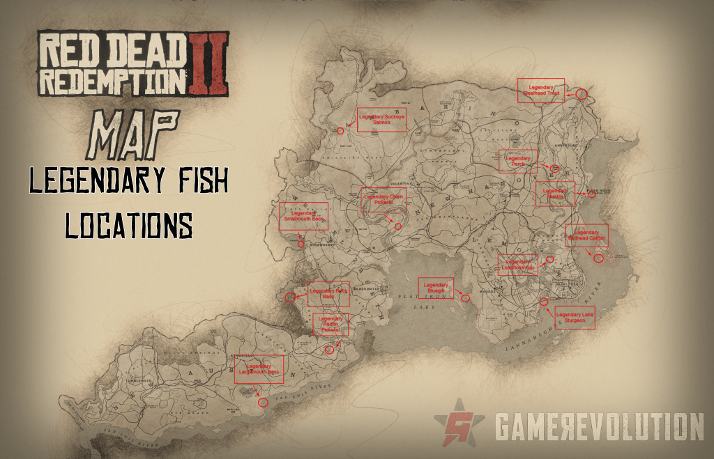 Red Dead Redemption 2 Legendary Fish Locations - What Lures to Use ...