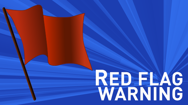 Red flag warning issued for fire conditions