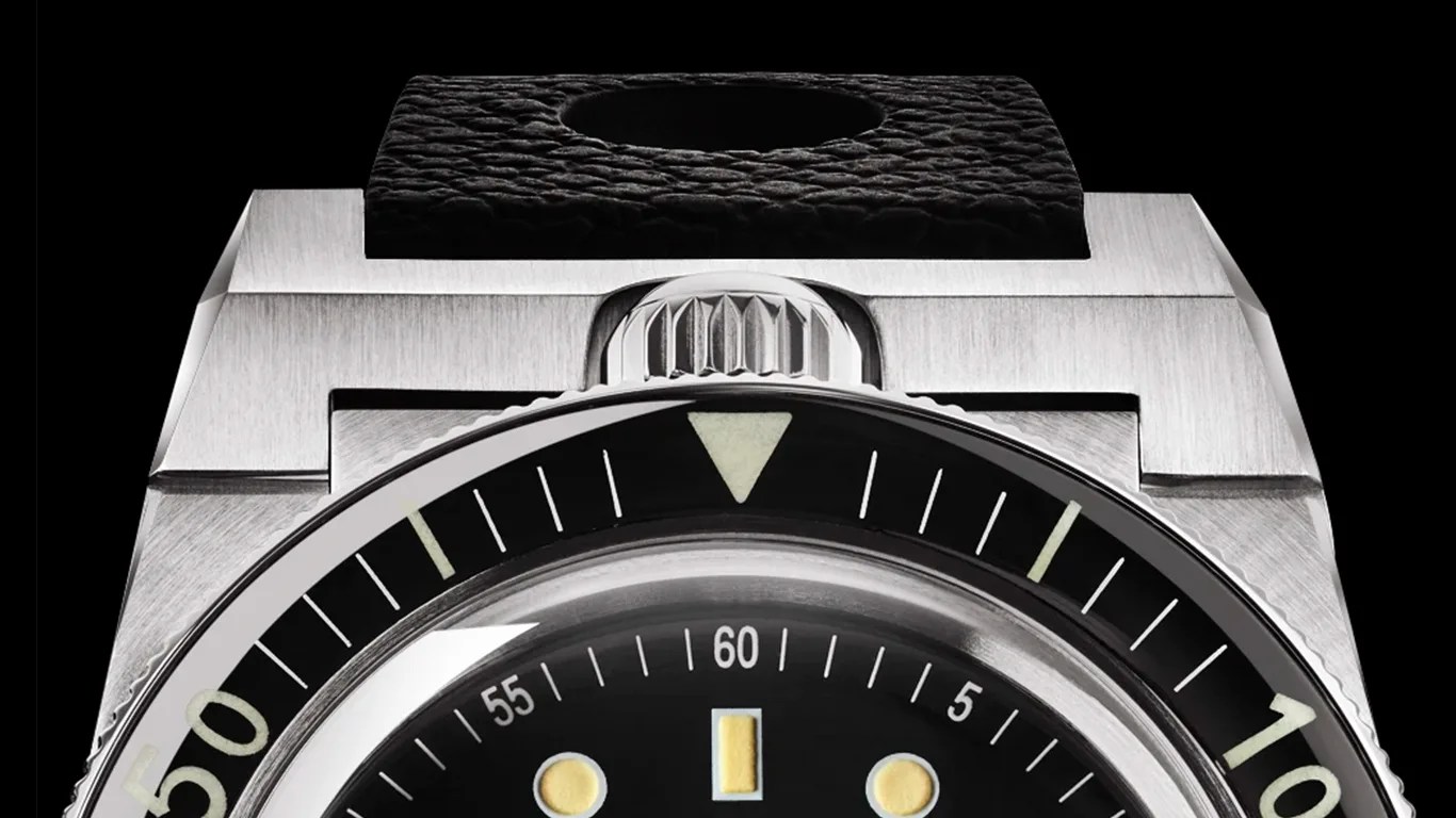 triton dive watch closeup