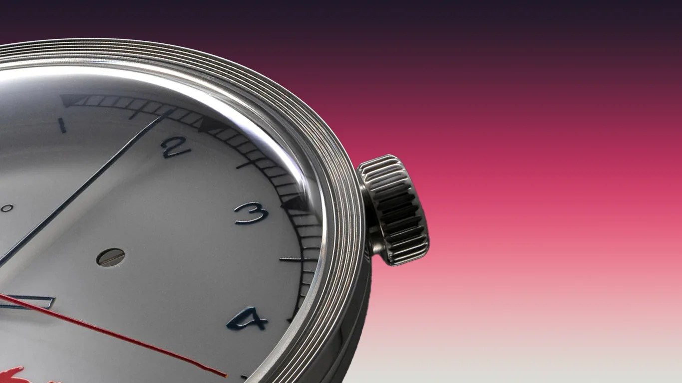 a closeup of an autodromo watch dial