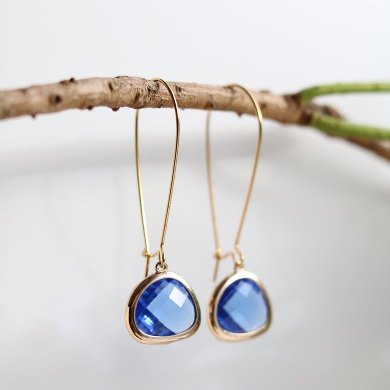 blue quartz earrings