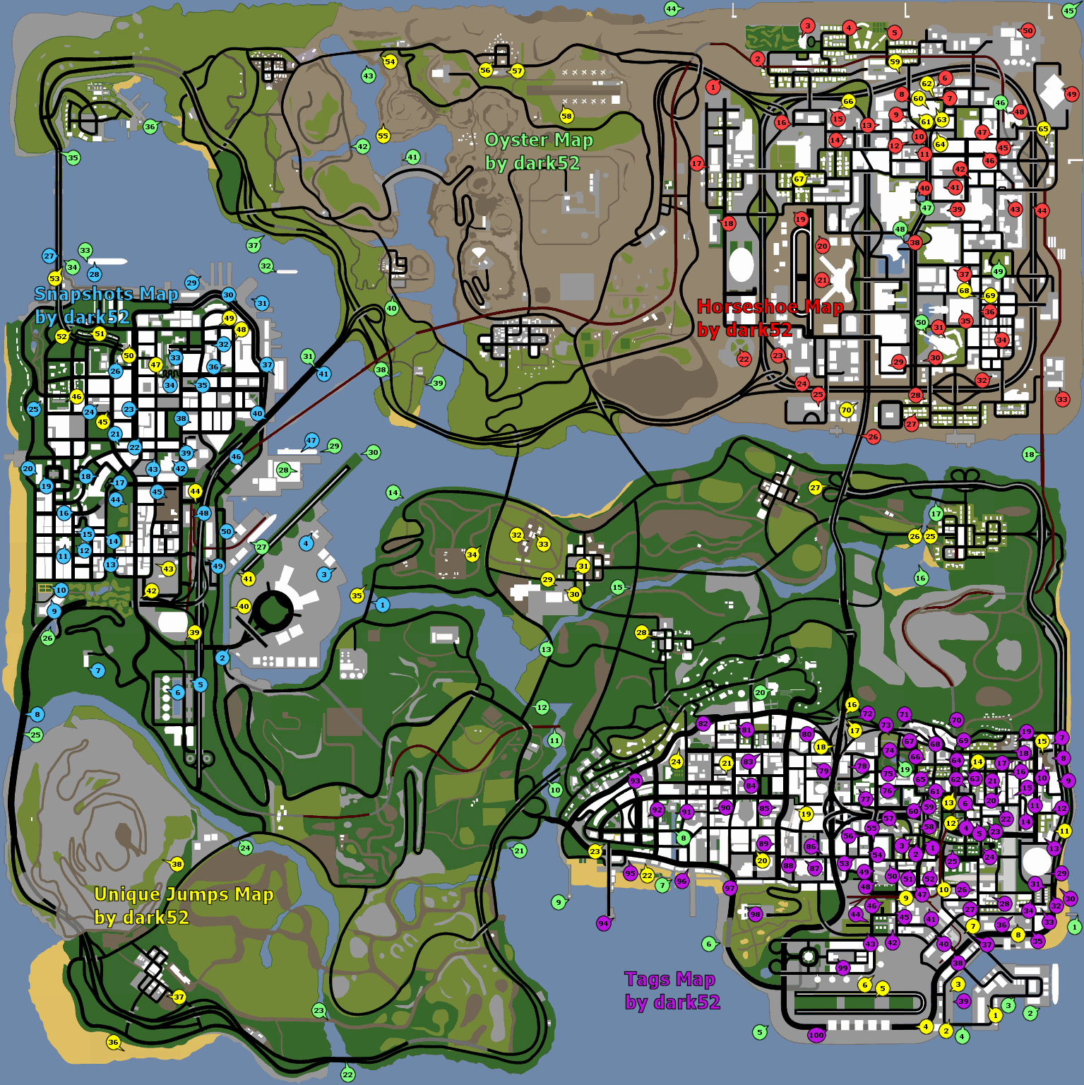 Gta San Andreas Usa Map Mod - Map of world