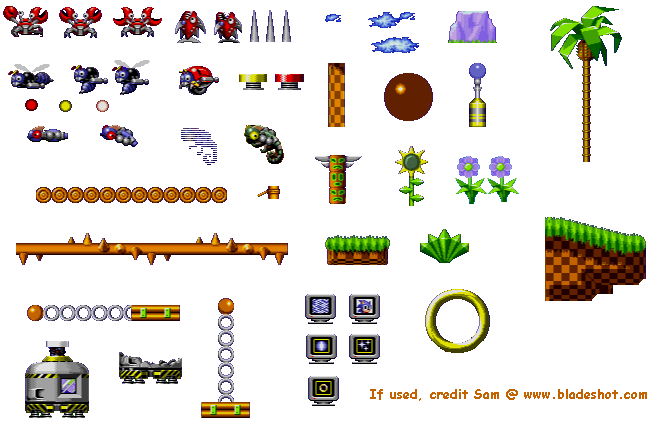 Green Hill Zone Sprites