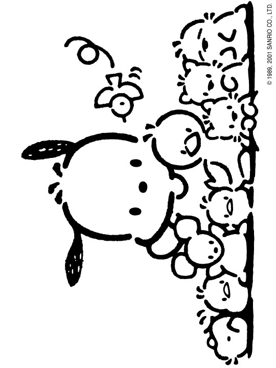 Pochacco Coloring Sheet Coloring Pages