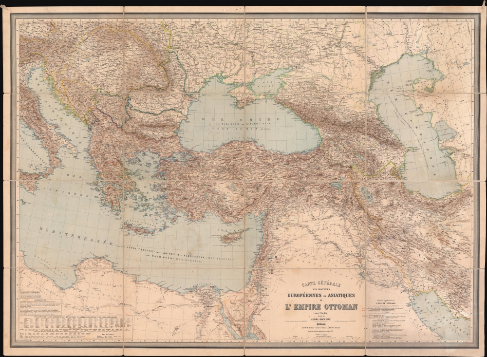 Carte Générale des Provinces Européennes et Asiatiques de l'Empire Ottoman  (sans l'Arabie).: Geographicus Rare Antique Maps