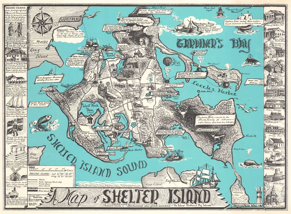 Vintage Long Island Map