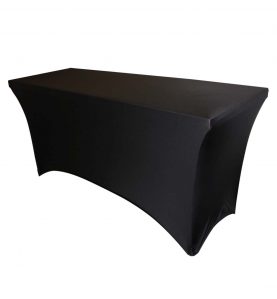 black table cover spandex