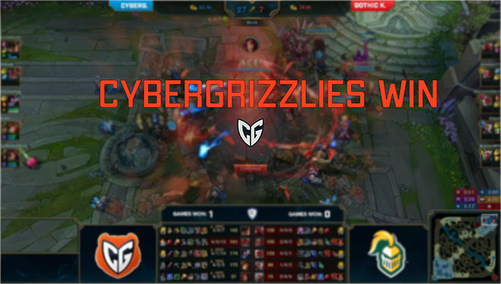 League of Legends in-game screenshot, denoting CYBERGRIZZLIES WIN