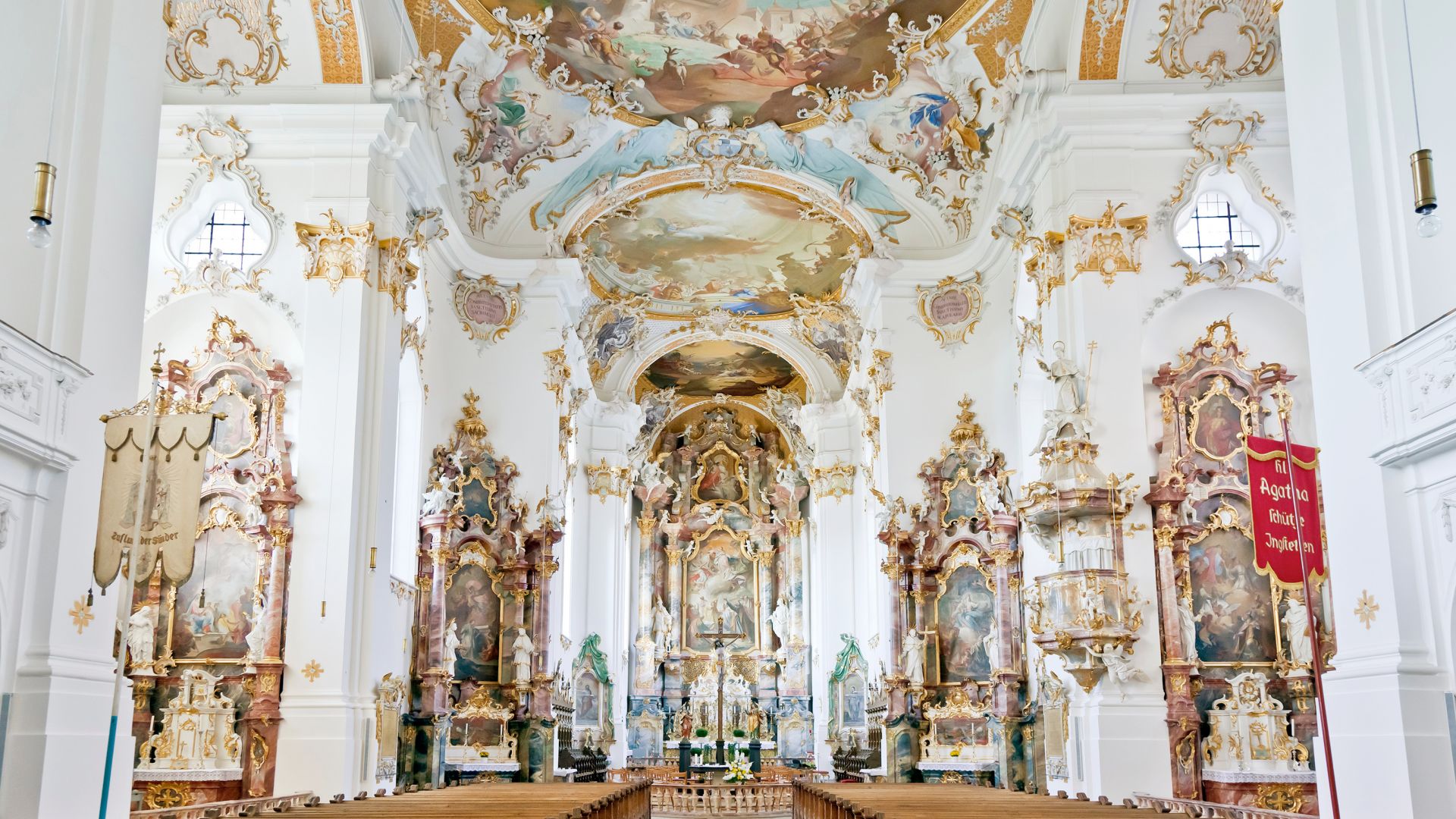 Roggenburg: Interior view of Roggenburg Monastery