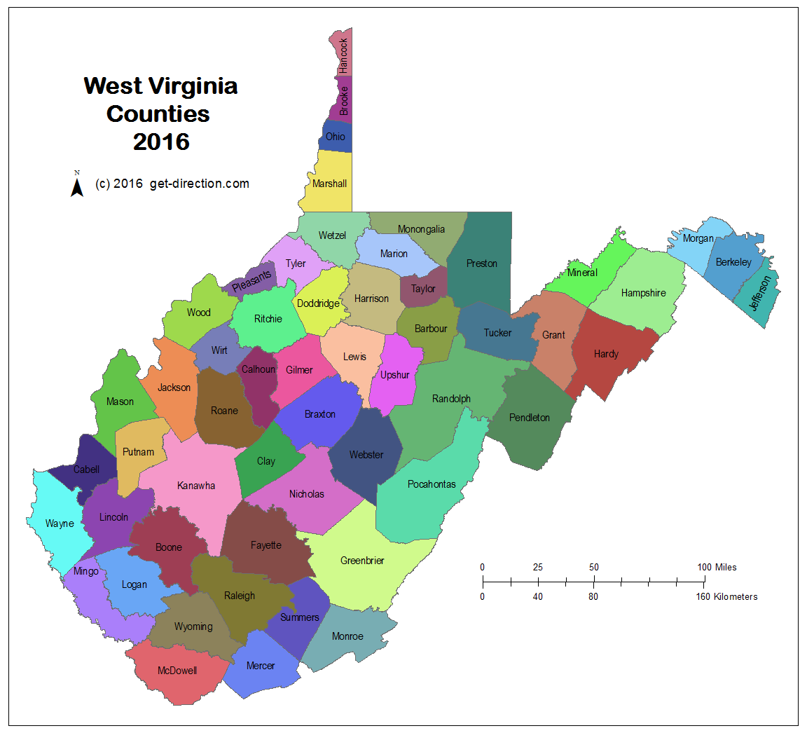 Map Of West Virginia Counties With Names Virginia Map - vrogue.co