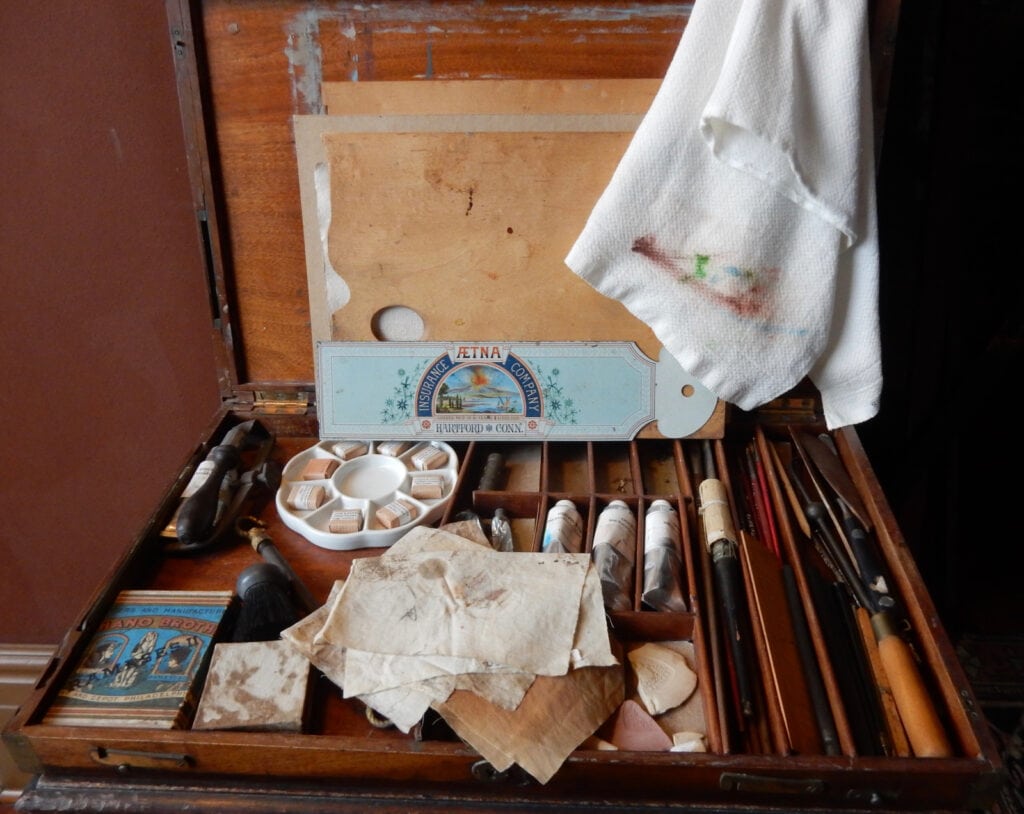 Paint box that belonged to Frederick Church at Olana Hudson NY