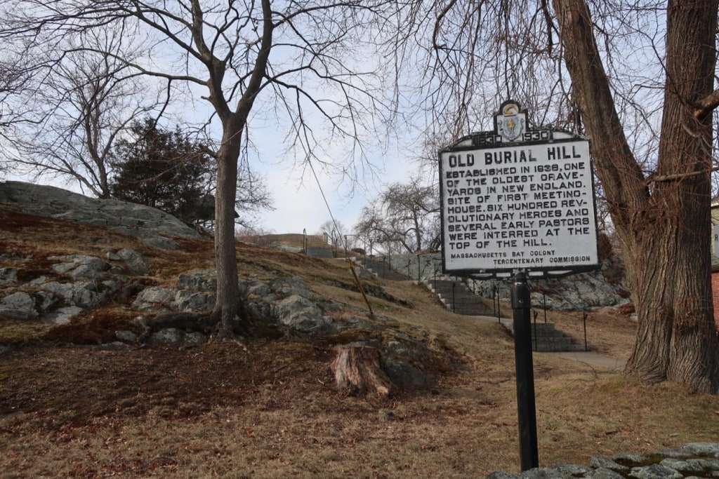 Old Burial Hill Cemetery dates to 1638 Marblehead MA