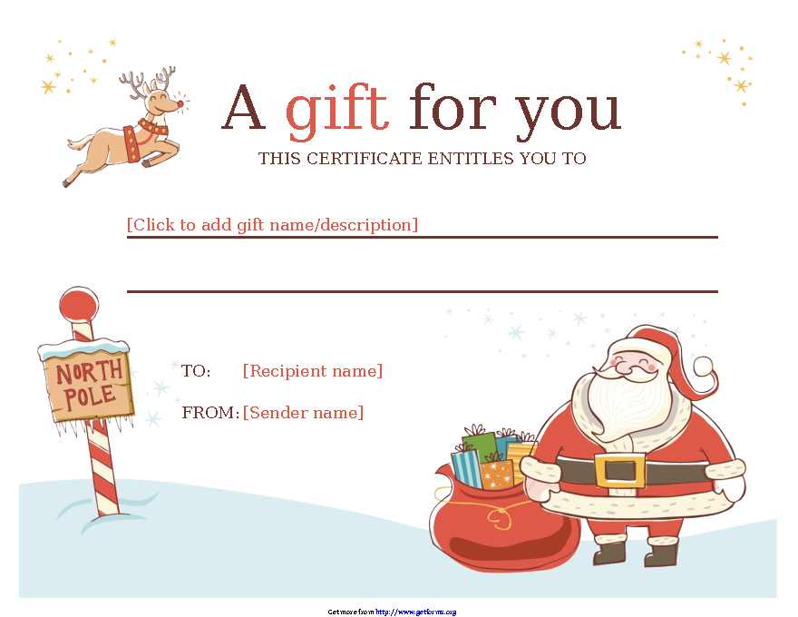 Christmas Gift Certificate Template