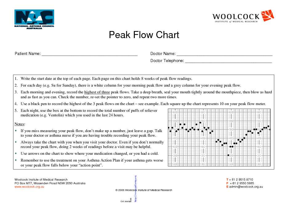 Peak Flow Chart 1