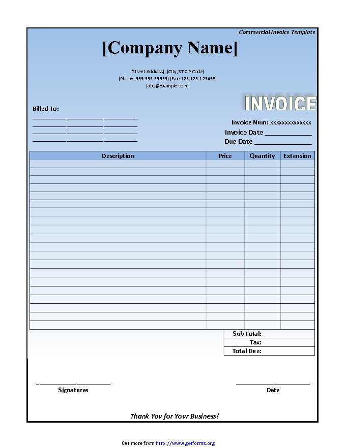 Pro Forma Invoice Template Invoice Template Invoice Template Word Images