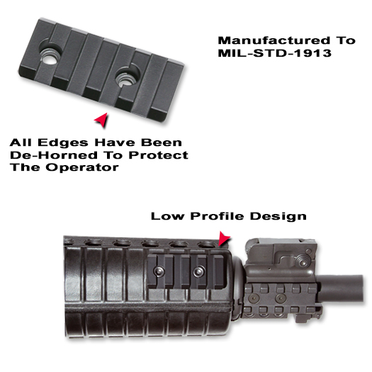 AR-15 Forearm Flashlight Mounting Rail