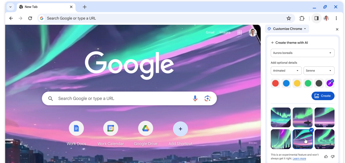 Chrome AI Theme