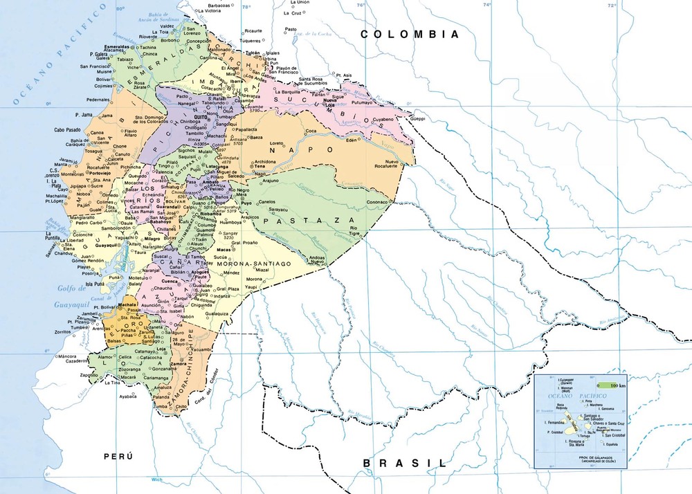 Ir a página de detalle de Mapa político del Ecuador